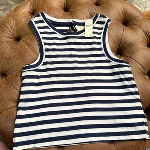 Navy and white tank top